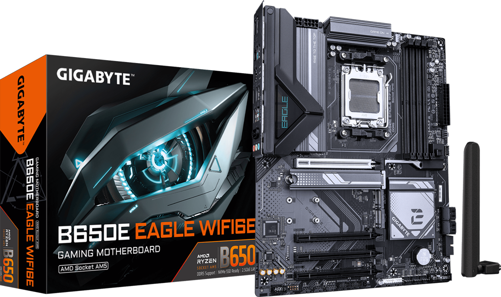 לוח אם GIGABYTE B650E EAGLE WIFI6E AM5 DDR5 ATX – תמונת מוצר ראשית
