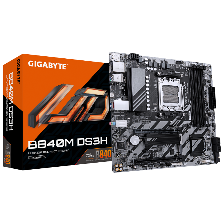 לוח אם Gigabyte B840M DS3H for AMD AM5 DDR5 HDMI DP – תמונת מוצר ראשית