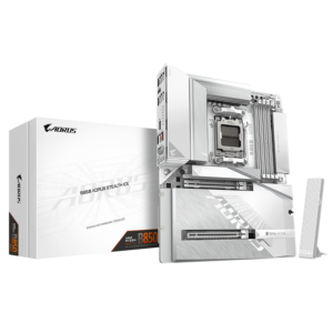 לוח לבן עם מחברי חשמל מאחור Gigabyte B850 A STEALTH AM5 DDR5 WIFI