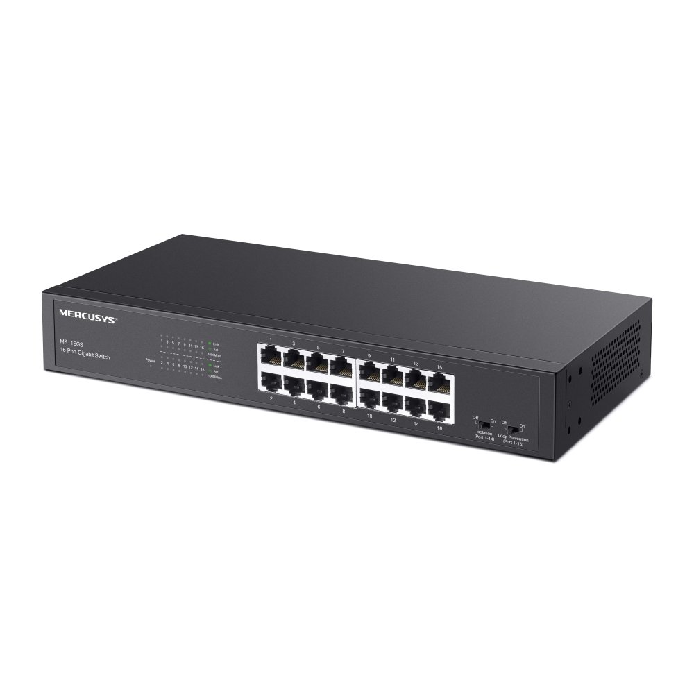 MERCUSYS MS116GS 16-Port Gigabit Desktop/Rackmount Switch – תמונת מוצר ראשית