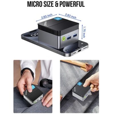 מחשב מיני GMKtec NucBox G5 Intel N97 12GB LPDDR5 256GB SSD Windows 11 Pro (NucBox G5) – תמונה 2