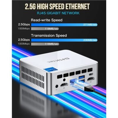 מחשב מיני GMKtec NucBox M3 Intel Core i5-12450H 16GB 512GB Windows 11 Pro (NucBox M3 White) – תמונה 4