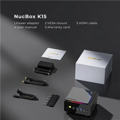 מחשב מיני GMKtec NucBox K15 Intel Core Ultra 5 125U 16GB 1TB Windows 11 Pro (Intel NucBox K15-1TB) – תמונה 2