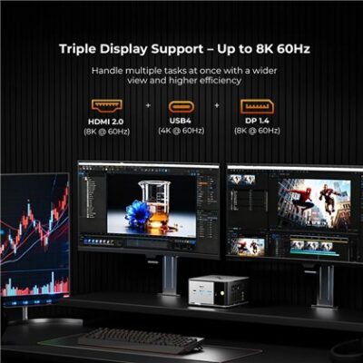 מחשב מיני GMKtec NucBox M8 AMD Ryzen 5 PRO 6650H 16GB 1TB Windows 11 Pro (AMD NucBox M8-1TB) – תמונה 6