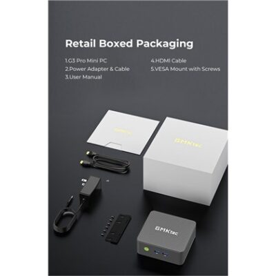 מחשב מיני GMKtec NucBox G3 Pro Intel Core i3-10110U 16GB 512GB Windows 11 Pro (NucBox G3 Pro) – תמונה 2