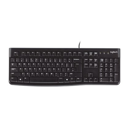 מקלדת Logitech K120 חוטית USB שחורה (920-00249-40)
