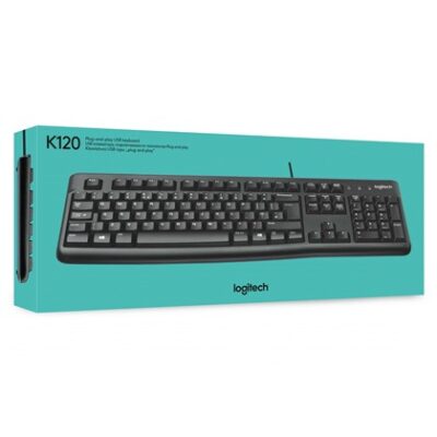 מקלדת Logitech K120 חוטית USB שחורה (920-00249-40) – תמונה 2
