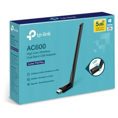 מתאם רשת אלחוטי TP-Link Archer T2U Plus ‏AC600 בחיבור USB – תמונה 2