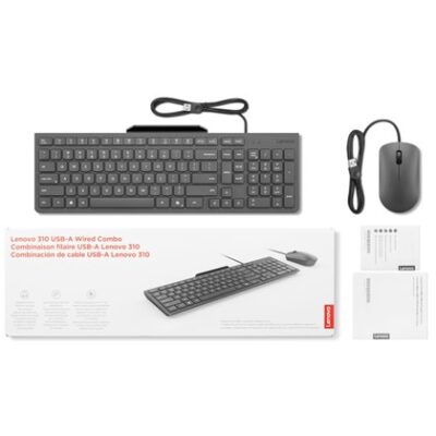 ערכת מקלדת ועכבר חוטית Lenovo 310 עברית GX31R09784 – תמונה 3