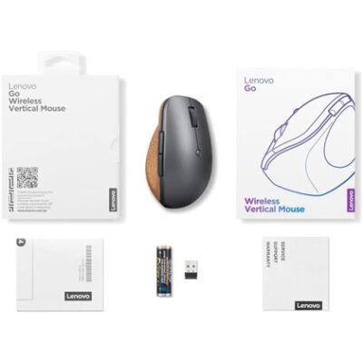 עכבר אנכי אלחוטי Lenovo Go אפור GY51C33980 – תמונה 2