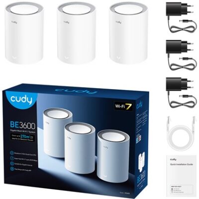 מערכת Mesh ‏Wi-Fi 7 ‏Cudy M3600 ערכת 3 יחידות BE3600 – תמונה 2