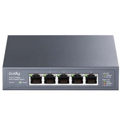 מתג רשת Cudy HS105-IL עם 5 יציאות Ethernet במהירות 2.5Gbps