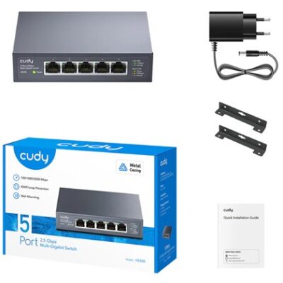 מתג רשת Cudy HS105-IL עם 5 יציאות Ethernet במהירות 2.5Gbps – תמונה 2