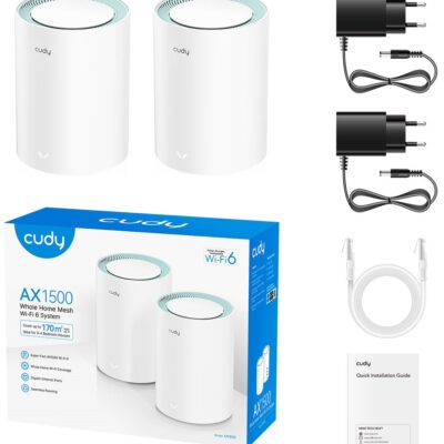 מערכת Mesh ‏Wi-Fi 6 ‏Cudy M1500 ערכת 2 יחידות AX1500 – תמונה 2