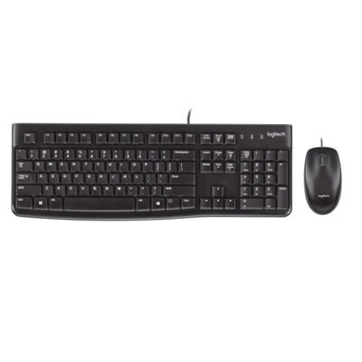 סט מקלדת ועכבר Logitech MK120 חוטי בפריסה עברית (920-002545)