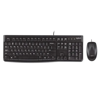 סט מקלדת ועכבר Logitech MK120 חוטי בפריסה עברית (920-002545)