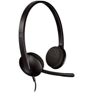 אוזניות Logitech H340 סטריאו עם מיקרופון USB-A (981-000475)