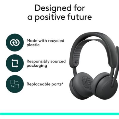 אוזניות Logitech Zone Wireless 2 ES for Business UC גרפיט (981-001498) – תמונה 4