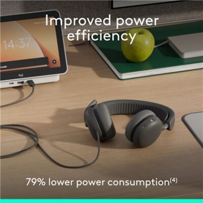 אוזניות Logitech Zone Wired 2 for Business Teams בצבע גרפיט (981-001615) – תמונה 6