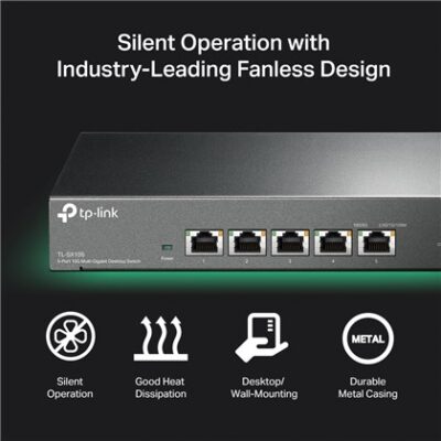 מתג רשת TP-Link TL-SX105 עם 5 יציאות Multi-Gig עד 10Gbps – תמונה 4