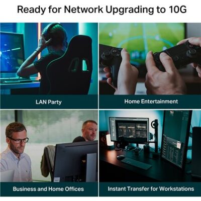 מתג רשת TP-Link TL-SX105 עם 5 יציאות Multi-Gig עד 10Gbps – תמונה 5