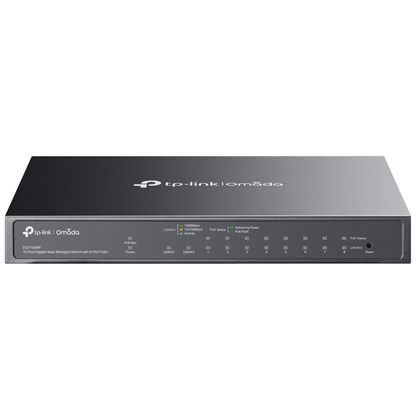מתג מנוהל TP-Link Omada ES210GMP עם 8 יציאות PoE+ ותקציב 123W
