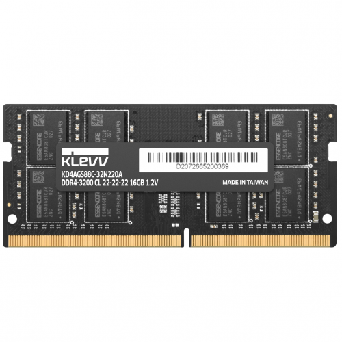 זיכרון KLEVV DDR4 16GB 3200MHz CL22 SO-DIMM KD4AGSA80-32N220A – תמונת מוצר ראשית