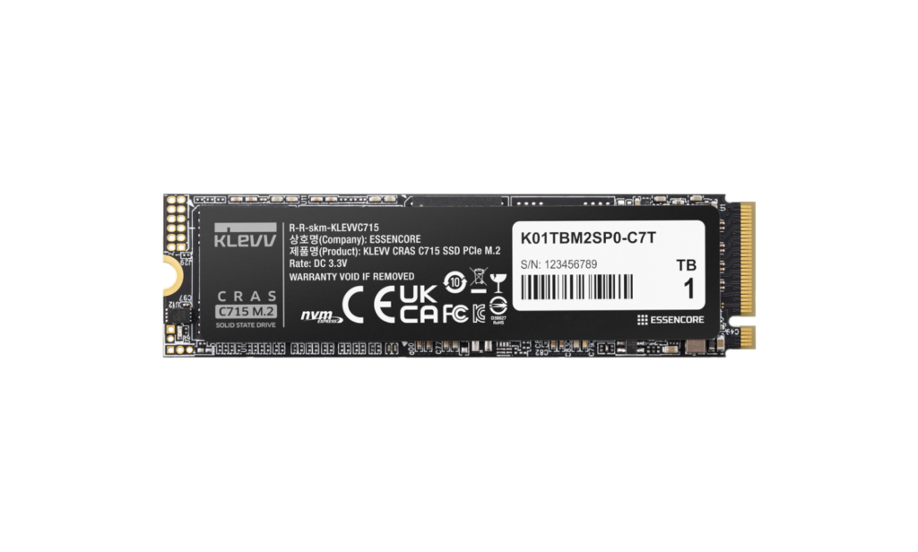 כונן SSD KLEVV CRAS C715 512GB M.2 NVMe Gen3 – תמונת מוצר ראשית