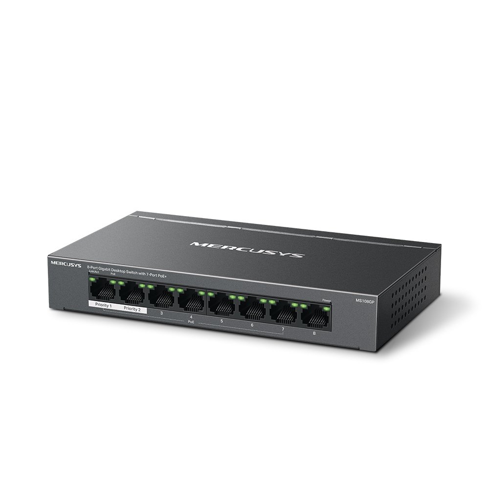 מתג PoE+ גיגה־ביט 8 פורטים MERCUSYS MS108GP – תמונת מוצר ראשית