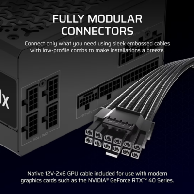 ספק כוח Corsair RM750x 750W Fully Modular ATX 3.1 – CP-9020285-EU – תמונה 2