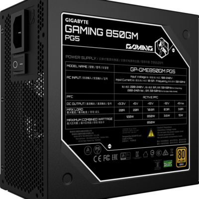 ספק כוח GIGABYTE GAMING 850GM PG5 850W Gold Fully Modular – תמונה 4