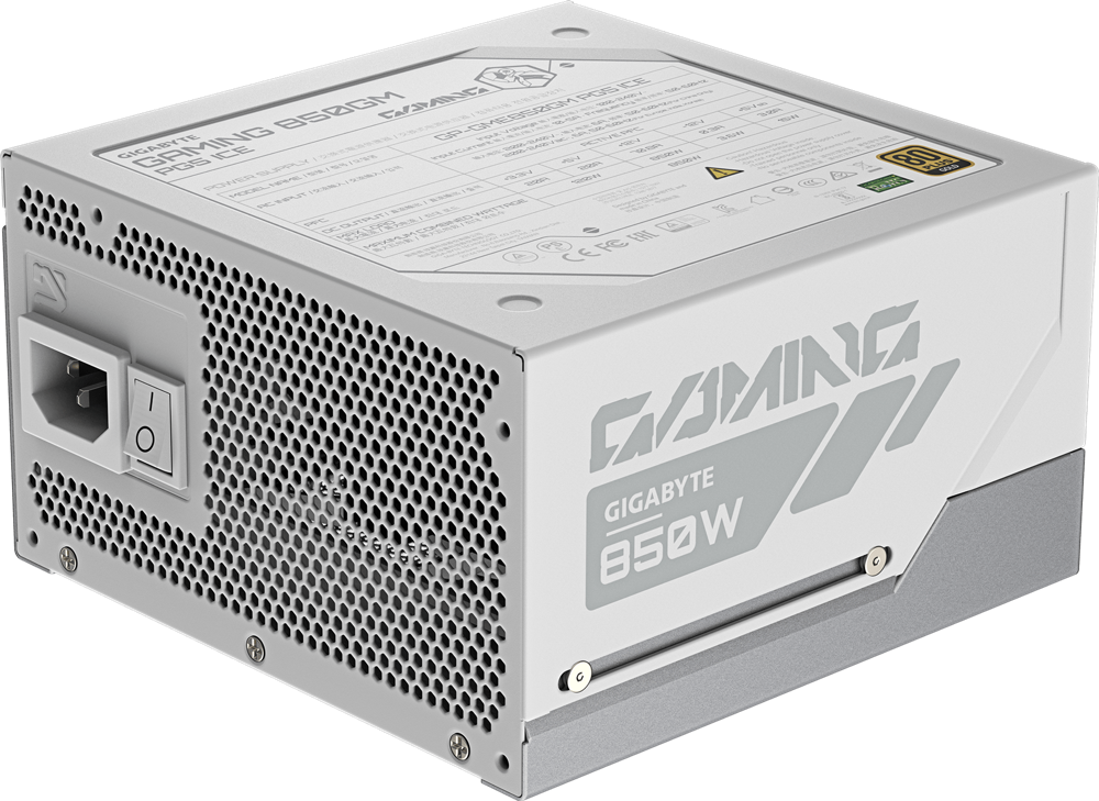 ספק כוח GIGABYTE GAMING 850GM PG5 ICE 850W 80 PLUS Gold מודולרי מלא – תמונת מוצר ראשית