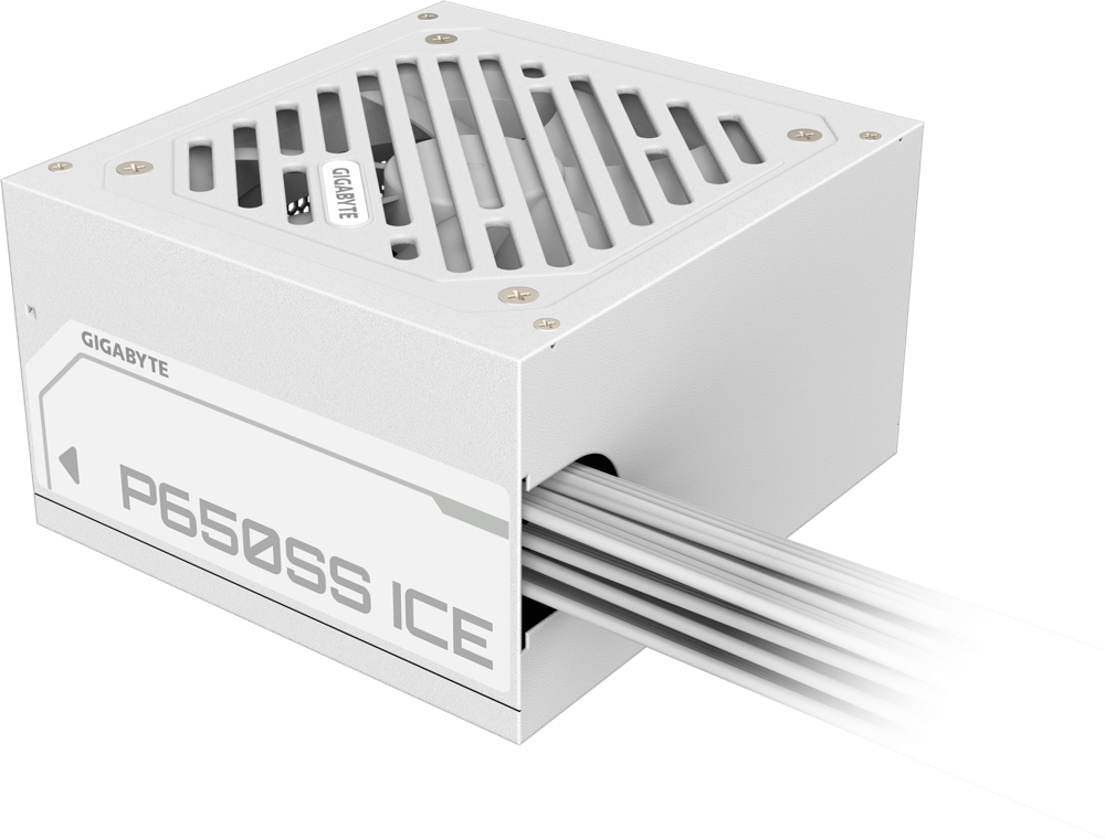 ספק כוח GIGABYTE P650SS ICE 650W 80 PLUS Silver לבן – תמונת מוצר ראשית