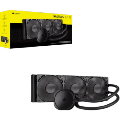 קירור נוזלי למעבד Corsair NAUTILUS 360 RS 360mm שחור – תמונה 2